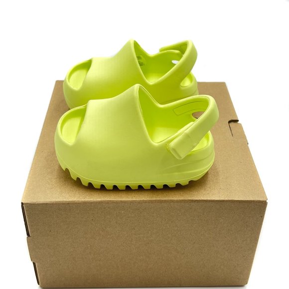 YEEZY X ADIDAS Glow Green Infant Slide Sandals NIB - Picture 2 of 13